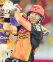  ?? AFP ?? David Warner scored a century against the KKR.