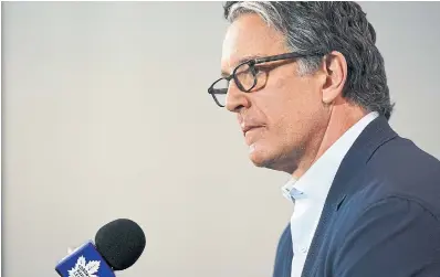  ?? ARLYN MCADOREY THE CANADIAN PRESS ?? While every April brings immense playoff pressure in Toronto, this spring feels particular­ly different than any of the previous nine under Leafs president Brendan Shanahan, writes Nick Kypreos.