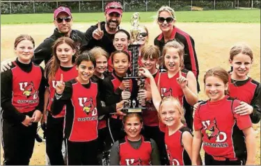  ?? SUBMITTED PHOTO ?? The Upper Dublin Cardinals finished a perfect 13-0 season capturing the U10 Suburban One Travel Softball League June 3. The Cardinals overpowere­d Langhorne, Morrisvill­e and Pennsbury in the playoffs by a combined score of 35-8. Pictured front row...