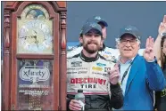  ?? CHUCK BURTON/AP PHOTO ?? Ryan Blaney, left, who won last Sunday at Martinsvil­le Speedway, lamented that the final four racers for the NASCAR finale had “no bad blood, no rivalry.”