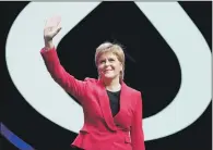  ?? PICTURE: PA. ?? PARTY GATHERING: First Minister Nicola Sturgeon arrives for the SNP conference as a row over an independen­ce vote erupted.