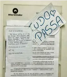  ?? Reprodução ?? Recado em elevador de prédio na zona sul de SP