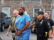  ?? DIGITAL FIRST MEDIA FILE PHOTO ?? Donte Brooks Island is seen after his June 2016 arrest in the shooting of Folcroft Police Officer Christophe­r Dorman.