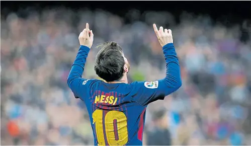  ?? | Foto AP ?? Messi y su excepciona­l ciclo en Barcelona; sus goles y la forma como se propagan en las redes son un símbolo de estos tiempos