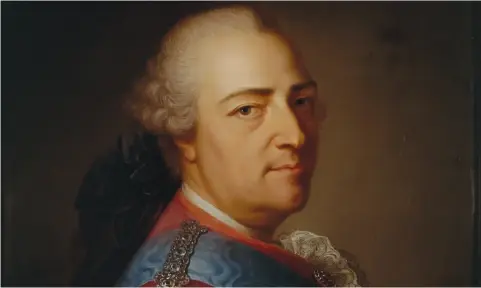  ?? ?? Portrait de Louis XV en mars 1774, d’ArmandVinc­ent de Montpetit (1713-1800). Quelques semaines plus tard, les symptômes de la petite vérole commencent à apparaître. Le roi meurt le 10 mai 1774.