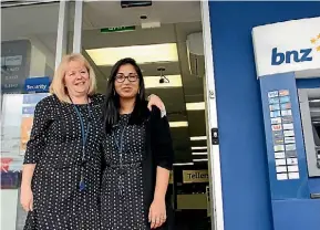  ?? PHOTO: EMILY FORD/FAIRFAX NZ ?? BNZ Browns Bay store manager Nicky Lukar, left, and customer service consultant Shaka Jamuna Ravishanka­r.