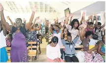  ??  ?? Expectant mothers at the Manchester Health Department recently for the educationa­l initiative – PREGMATE.