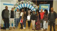  ?? (Courtesy) ?? MENTORS NATI TAKA (right) and Selly Bynessayn (fourth from right) attend a graduation ceremony for the Internatio­nal Fellowship of Christians and Jews’ Azimuth program.