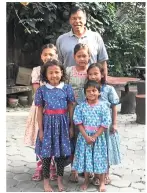  ??  ?? Prof Rohan Rajan with some of the children from the Neverest Foundation.