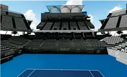  ??  ?? Así se verían las cabeceras desde la cancha del complejo de tenis.