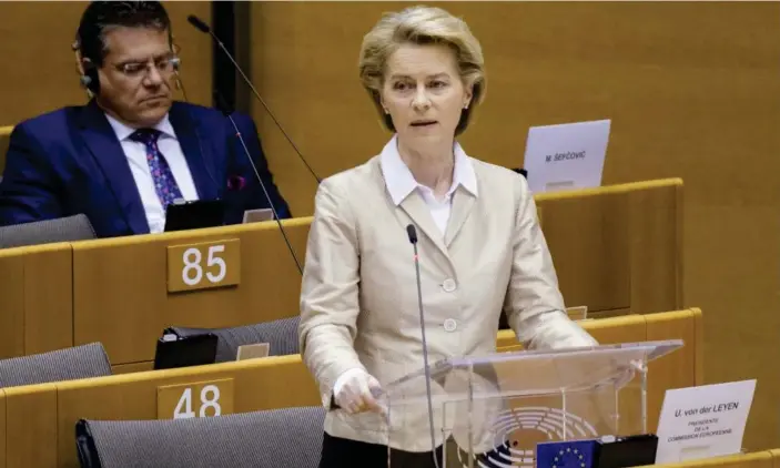  ?? Photograph: Thierry Monasse/Getty Images ?? Ursula von der Leyen: ‘It is right that Europe as a whole offers a heartfelt apology.’