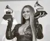  ?? AFP via Getty Images file photo ?? Beyoncé becomes the second-most-nominated act in the history of the awards show with 79 nomination­s.