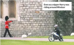  ??  ?? Even as a nipper Harry was riding around Windsor