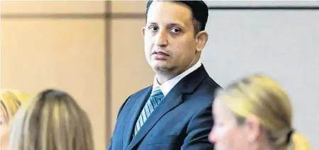  ?? LANNIS WATERS/PALM BEACH POST 2019 ?? Former Palm Beach Gardens police officer Nouman Raja on Wednesday lost an appeal of a 25-year prison sentence.