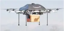  ?? A MA Z O N ?? Amazon is testing drones in Canada, fulfilling a threat to take research abroad due to a slow approval process in the U. S.