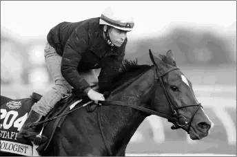  ?? BARBARA D. LIVINGSTON ?? Horologist spent the winter in Florida at Payson Park, shipping up in time to get a work in before the Top Flight.