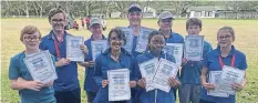  ?? Picture: SUPPLIED ?? ON TARGET: Archers from Calico Academy with their tournament participat­ion certificat­es. Participat­ion in various sporting and cultural activities allows pupils to develop skills and interests outside academics.