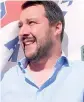  ??  ?? Carroccio. Matteo Salvini