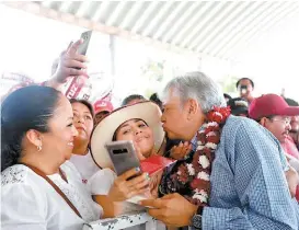  ?? NELLY SALAS ?? El líder de Morena durante su mitin en Veracruz.