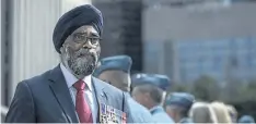  ?? THE CANADIAN PRESS FILES ?? Defence Minister Harjit Sajjan in Toronto on Sept. 1.