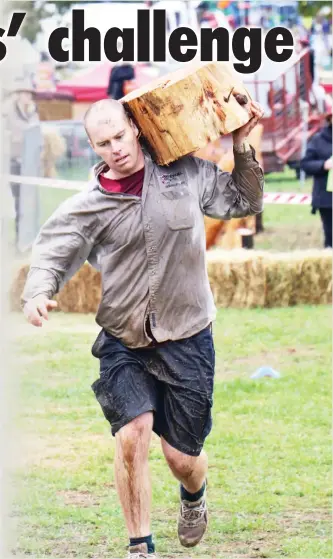  ??  ?? Farm World’s Fittest Farmer was a new initiative to the Sunday program and attracted a lot of interest from competitor­s and spectators. Michael Connors of Lardner (pictured) was determined to show his level of fitness in the event, crossing the line in...