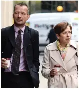  ?? ?? BBC executives Jonathan Munro and Fran Unsworth at court yesterday
