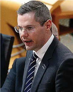  ??  ?? Proposals: SNP Finance Secretary Derek Mackay