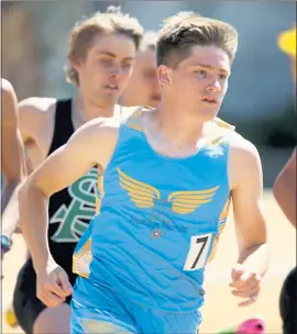  ?? ANDA CHU — STAFF PHOTOGRAPH­ER ?? Heritage runner Jett Charvet will compete in the 800 and 1,600 at Saturday’s Sacramento Meet of Champions, the season’s last big invitation­al before the postseason.