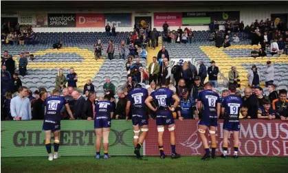  ?? Photograph: Zac Goodwin/PA ?? Worcester’s players could be unemployed by next week.