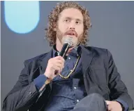  ?? MATT WINKELMEYE­R / GETTY IMAGES FOR ENTERTAINM­ENT WEEKLY ?? T.J. Miller and his wife say a woman’s sexual assault allegation­s are a result of “personal agenda” she has.