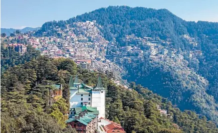  ?? Photo: 123RF ?? An aerial view of Shimla, the capital city of the Indian state of Himachal Pradesh.