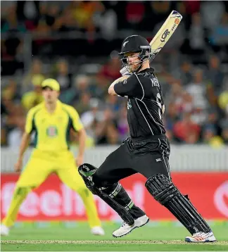  ?? PHOTO: PHOTOSPORT ?? Jimmy Neesham looked good with the bat in Canberra as he stakes a claim for a permanent No 5 spot.