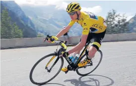  ??  ?? Team Sky rider Chris Froome of Britain cycles in the Tour de France.