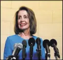  ?? Carolyn Kaster The Associated Press ?? House Speaker Nancy Pelosi, D-Calif.