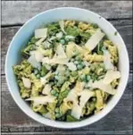  ?? PHOTO BY EMILY RYAN ?? Chef Robert Toland calls this pesto pasta salad “really bright and green.”