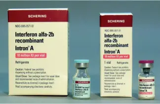  ?? F.E. ?? Interferón Alfa 2B, uno de los medicament­os con los que se ha tratado el Covid-19.