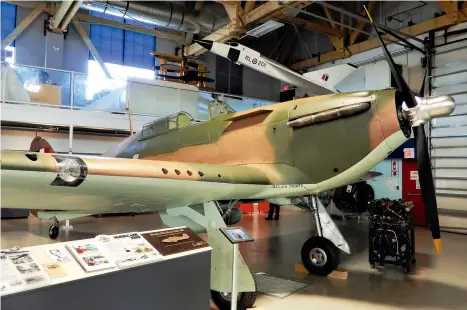  ??  ?? Above: Now in its permanent home in the museum, this famous aircraft can be enjoyed by the public. It won’t fly again, but plans call for it to be moved outside for engine run-up demonstrat­ions.