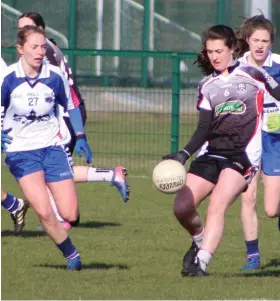  ??  ?? Lauren Boles in possession for Sligo in Waterford on Sunday.