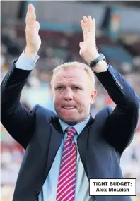  ??  ?? TIGHT BUDGET:
Alex Mcleish