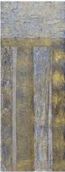  ??  ?? Sound Barrier, acrylic/mixed media, 18in x 48in.