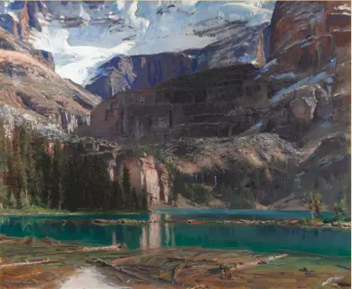  ??  ?? John Singer Sargent (1856-1925), Lake O’hara, 1916. Harvard Art Museums/fogg Museum, Louise E. Bettens Fund. Opposite page: John Singer Sargent (1856-1925), The Fountain, Villa Torlonia, Frascati, Italy, 1907. The Art Institute of Chicago, Friends of American Art Collection.