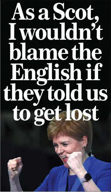  ?? ?? RATCHETING UP THE RHETORIC: But Nicola Sturgeon has no credible answers to big questions