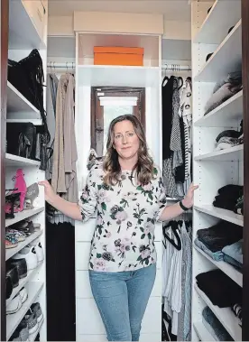  ?? DOUGLAS HILL PHOTOS FOR THE WASHINGTON POST ?? Organizer Julie Naylon, in the bedroom closet of her Los Angeles home.