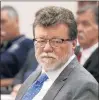  ?? STACEY WESCOTT/CHICAGO TRIBUNE ?? Rick Heidner waits to speak in front of the Illinois Racing Board in Chicago on Sept. 17, 2019.