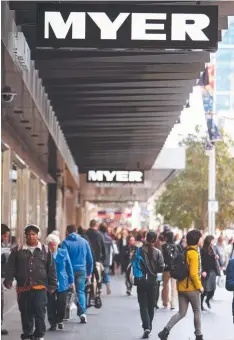  ??  ?? Myer has been accused of being disorderly and lacking in service.