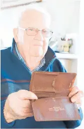  ??  ?? Levin man Don Page, 89, has been reunited with a wallet that went missing in 1967.