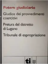  ?? TI-PRESS ?? Giudici provvedime­nti coercitivi