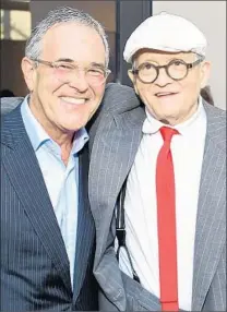  ?? Photog raphs by Stefanie Keenan ?? L.A. LOUVER founder Peter Goulds, left, and David Hockney.