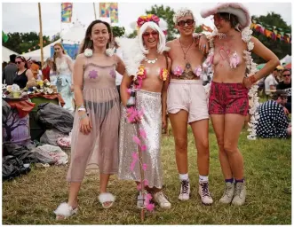  ?? ?? Hen party: Maria Grant, Leila Eddakille, Holly 1-X , a DJ, and Maddy Ridgley