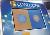  ?? NHAT V. MEYER — STAFF PHOTOGRAPH­ER ?? The Coinucopia ATM at the Chevron station on Bird Avenue in San Jose sells bitcoin digital currency.